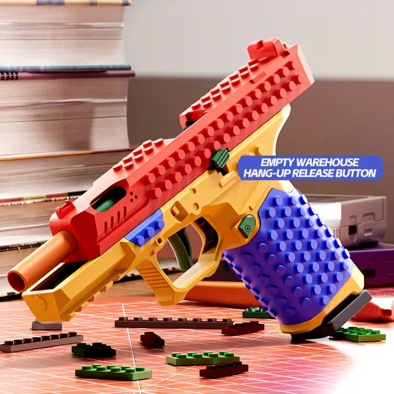 Glock SIG17 Spielzeugpistole zum Abfeuern – Automatische Spritzpistole für Jungen – DIY-Spielzeugpistole mit Softbällen – Lernmodell