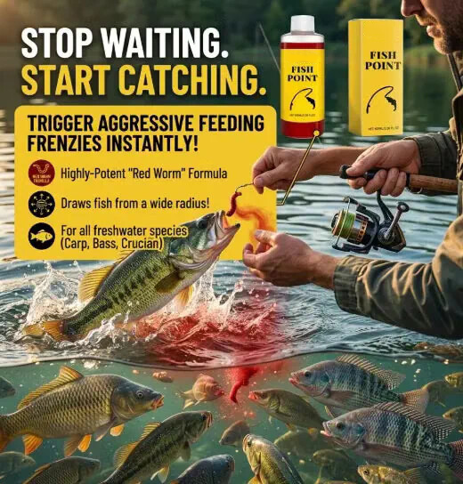 🎣 Atrayente líquido concentrado para peces – 🐟 Fórmula de gusanos rojos de acción rápida
