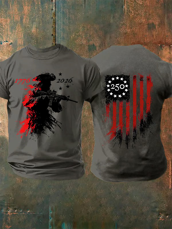 Herren-T-Shirt mit Rundhalsausschnitt und Aufdruck „250 Jahre“