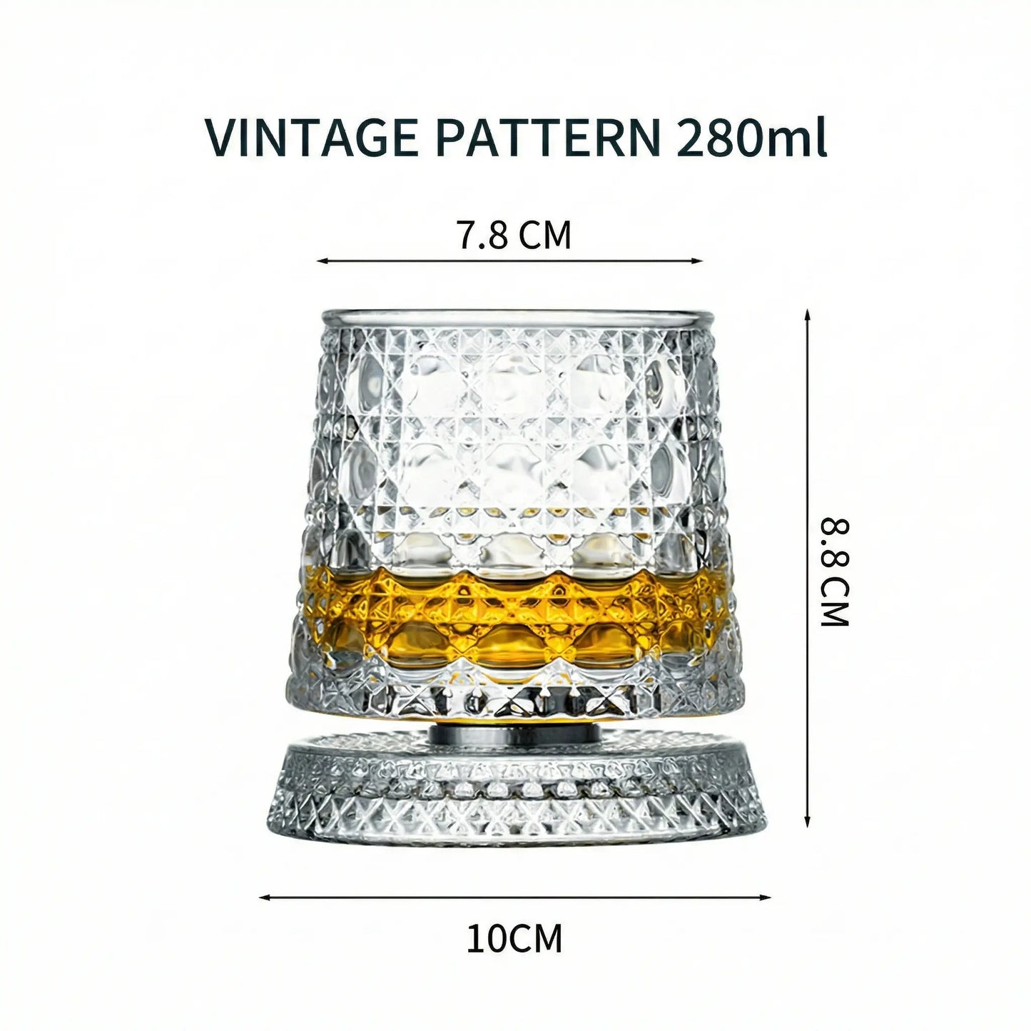 Vaso giratorio con corte de diamante