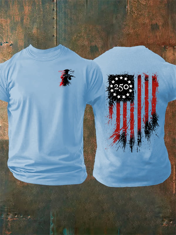 Camiseta estampada de cuello redondo para hombre "250 AÑOS"