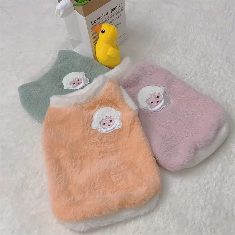 Niedliche Herbst- und Winterkatzenkleidung, warme und dicke Westen für Hunde, verhindert Haarausfall, geeignet für kleine Haustiere und Kätzchen