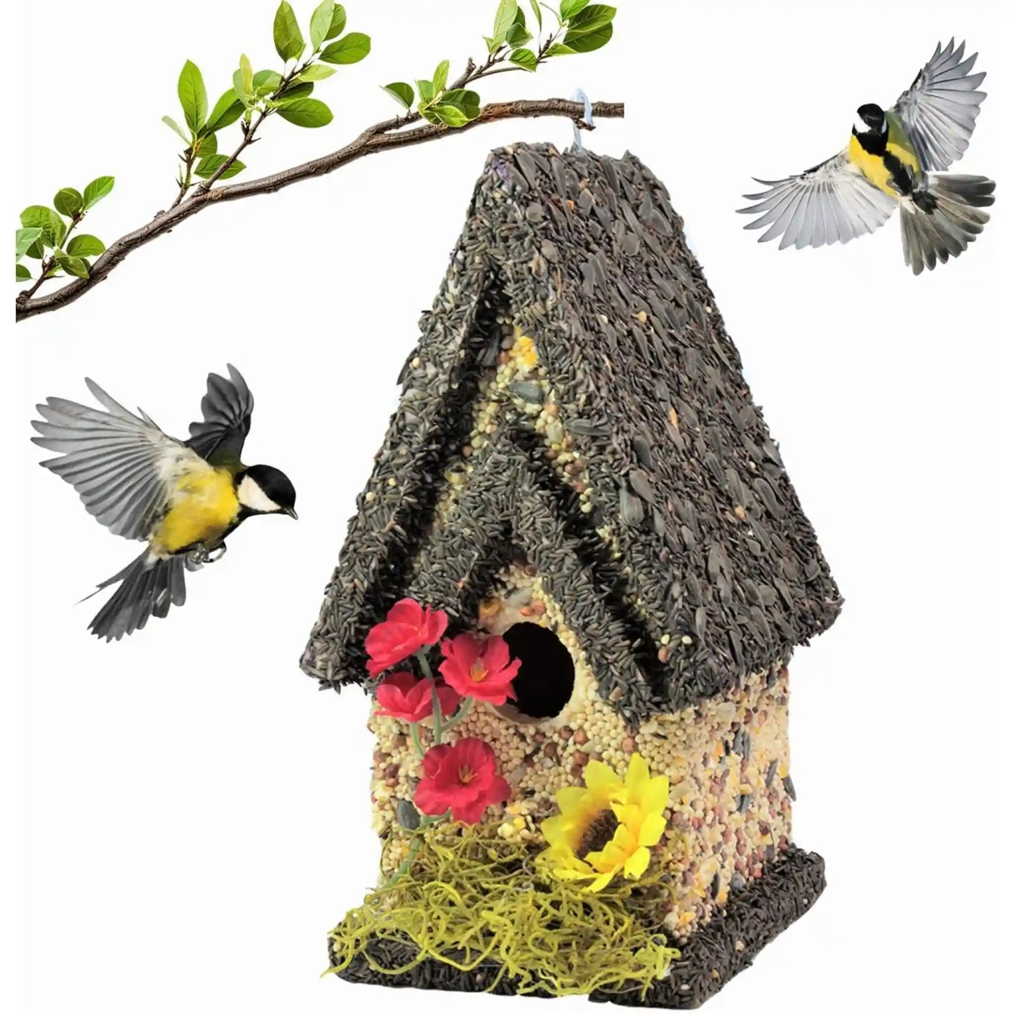 Handgefertigtes essbares Vogelhaus