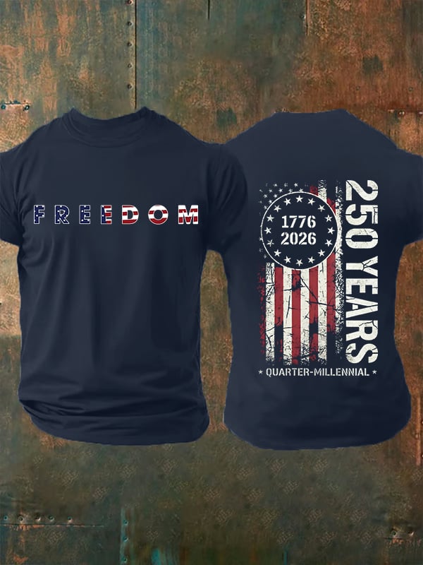 Herren-T-Shirt mit Aufdruck zum 250. Jahrestag der USA