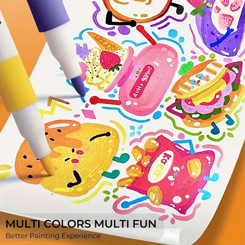 True Color Acrylic Markers, Opaque, Layerable, Specially Designed for Children's Drawing