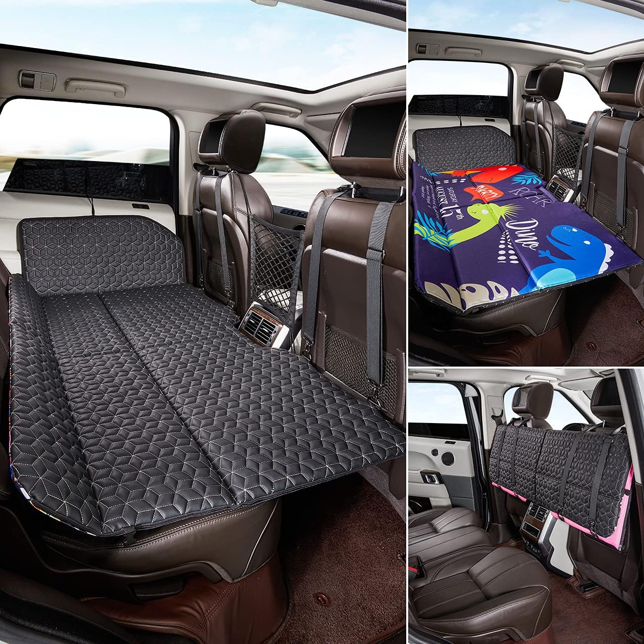 Colchón portátil plegable de doble cara para coche (no inflable)