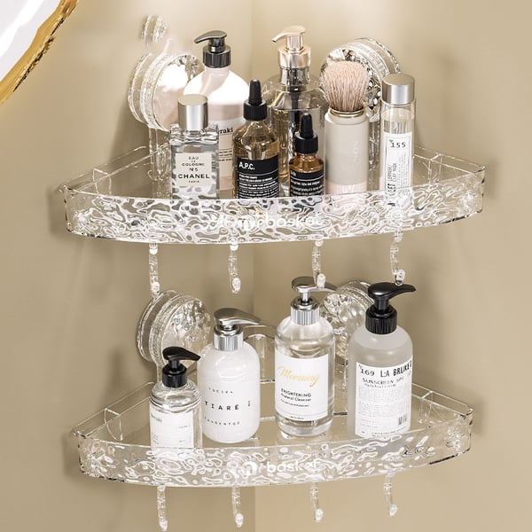 Aufbewahrungsregal mit Saugnapf fürs Badezimmer, kein Bohren erforderlich