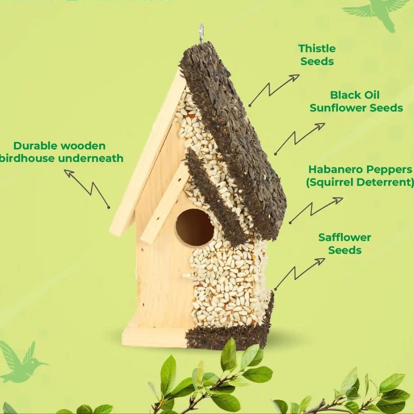 Handgefertigtes essbares Vogelhaus