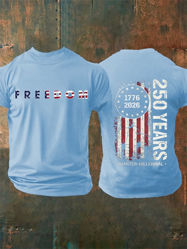 Herren-T-Shirt mit Aufdruck zum 250. Jahrestag der USA