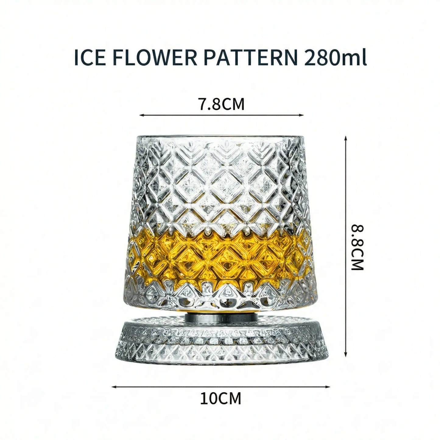 Vaso giratorio con corte de diamante