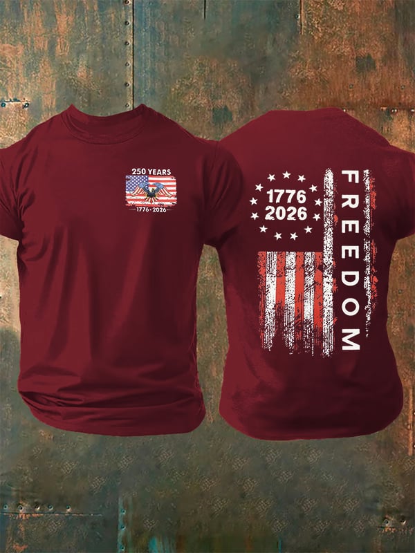 Herren-T-Shirt mit Freedom-Print