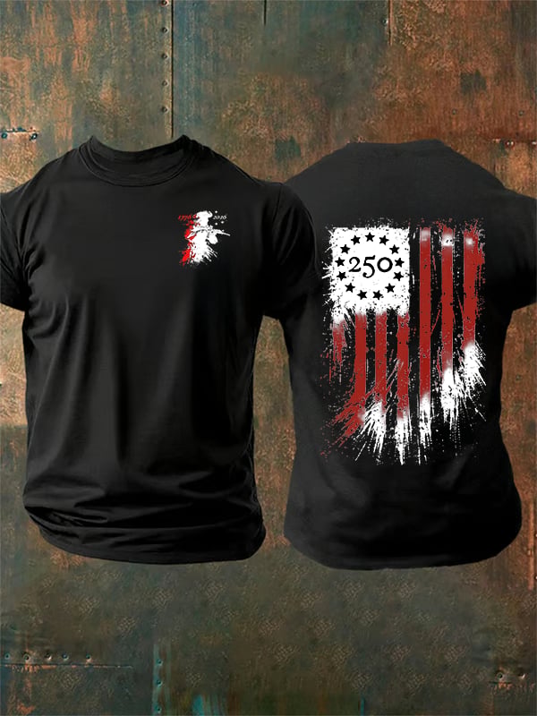 Camiseta estampada de cuello redondo para hombre "250 AÑOS"