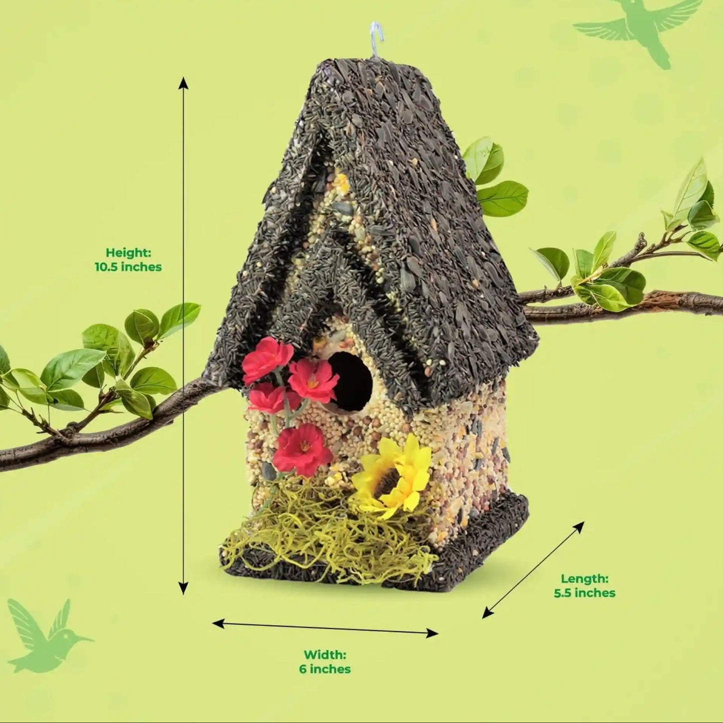Handgefertigtes essbares Vogelhaus