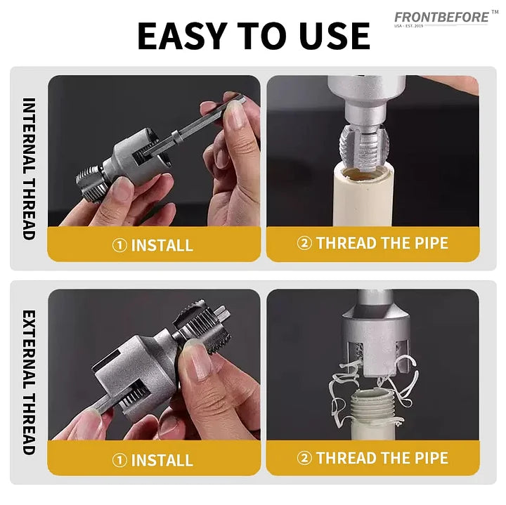 🔩💕Offre à durée limitée-Outil de filetage intégré pour tuyaux internes et externes