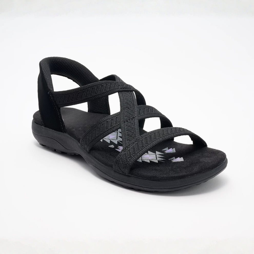 Sandalias de cuña de punto con lentejuelas – Ideales para el verano