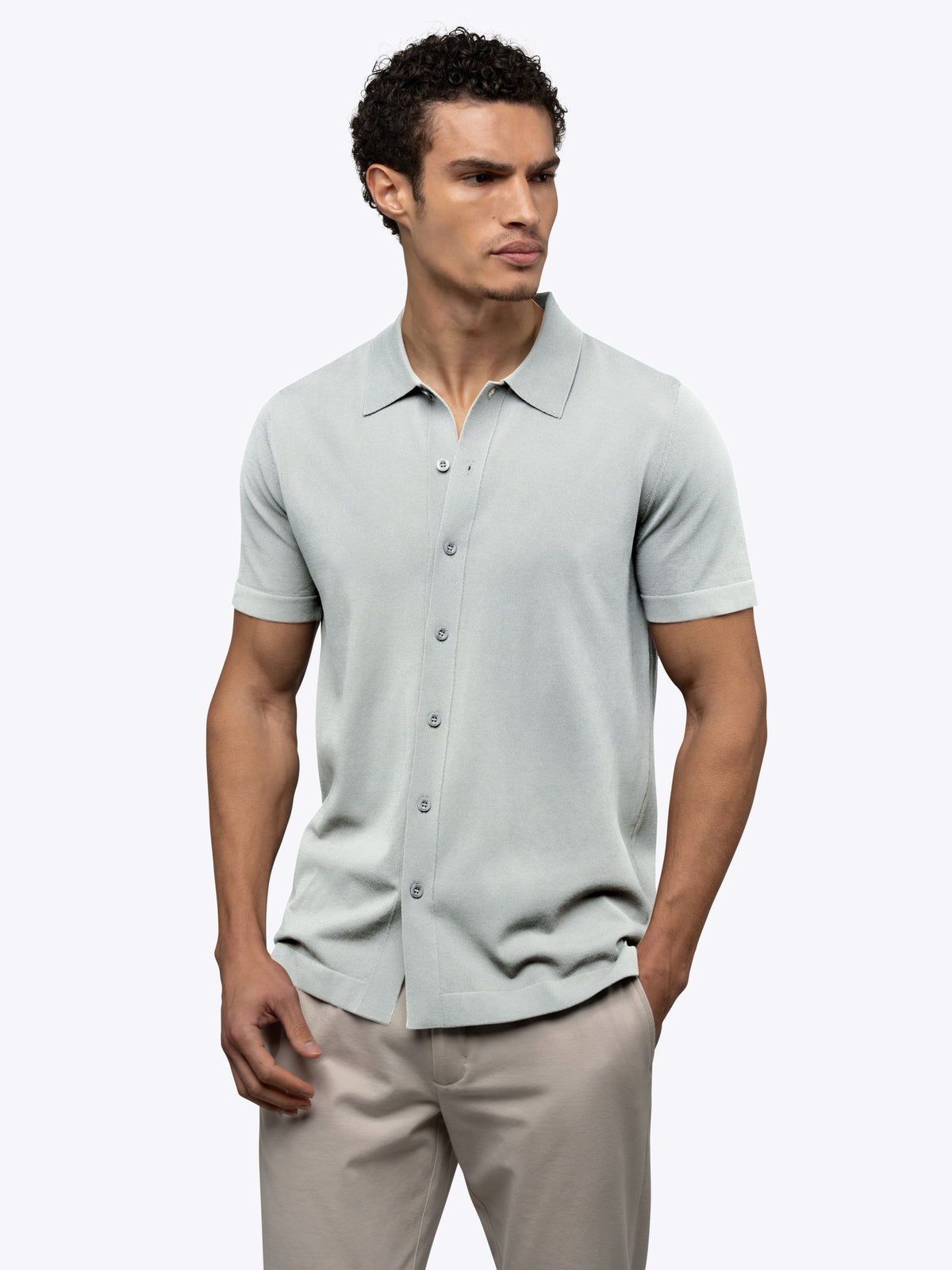Camisa de punto abotonada Riviera