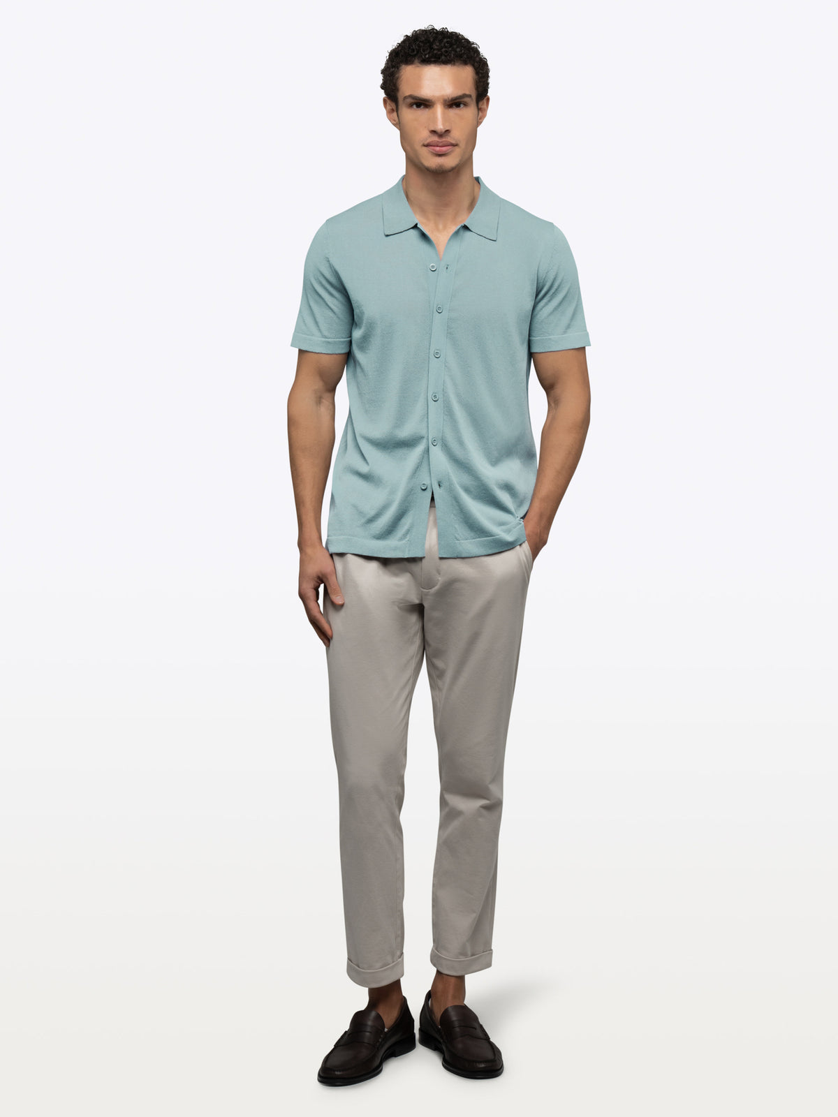 Camisa de punto abotonada Riviera