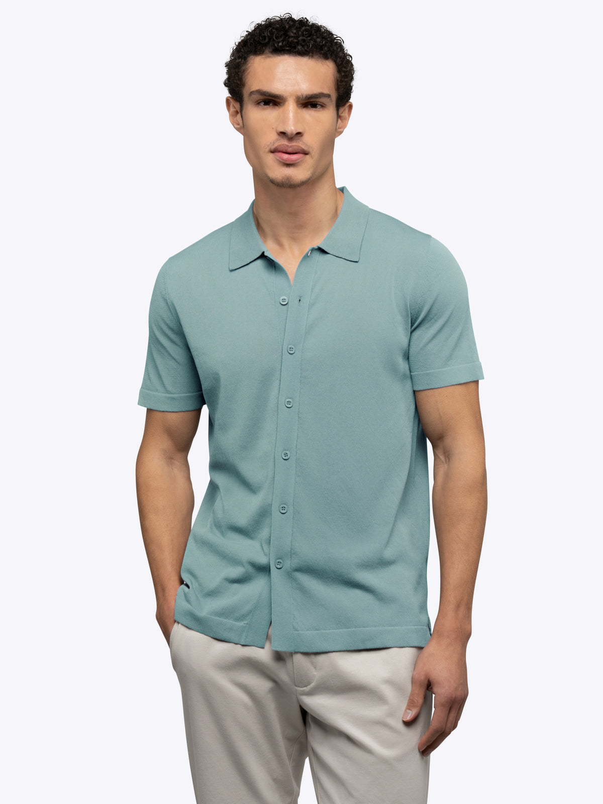 Camisa de punto abotonada Riviera