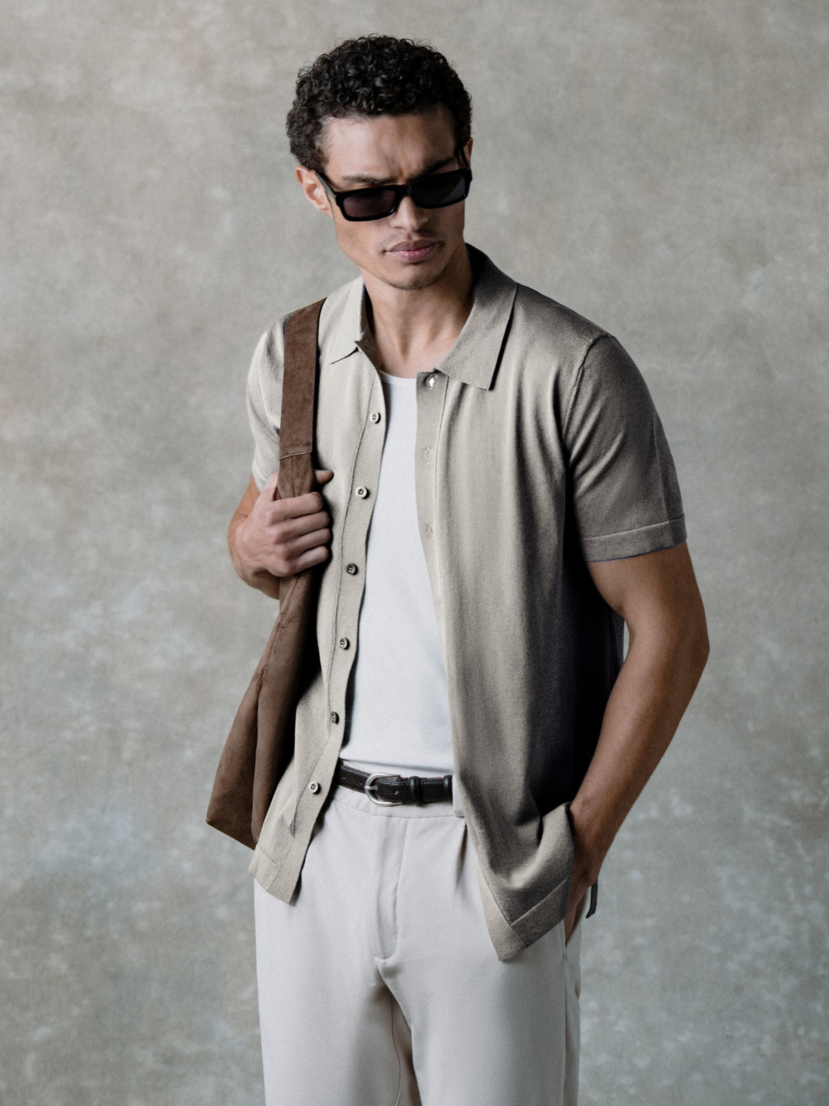 Camisa de punto abotonada Riviera
