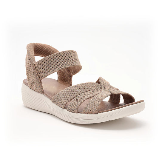 Paillettenbesetzte Strick-Keilsandalen – Perfekt für den Sommer