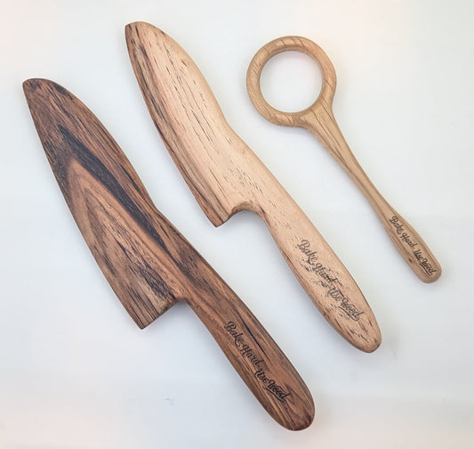 Messerset aus Holz – kinderfreundlich!