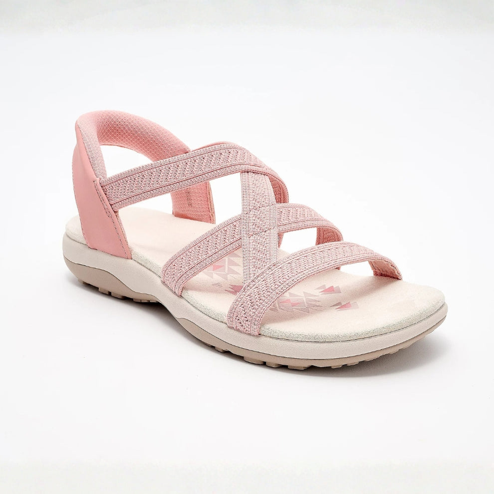Sandalias de cuña de punto con lentejuelas – Ideales para el verano