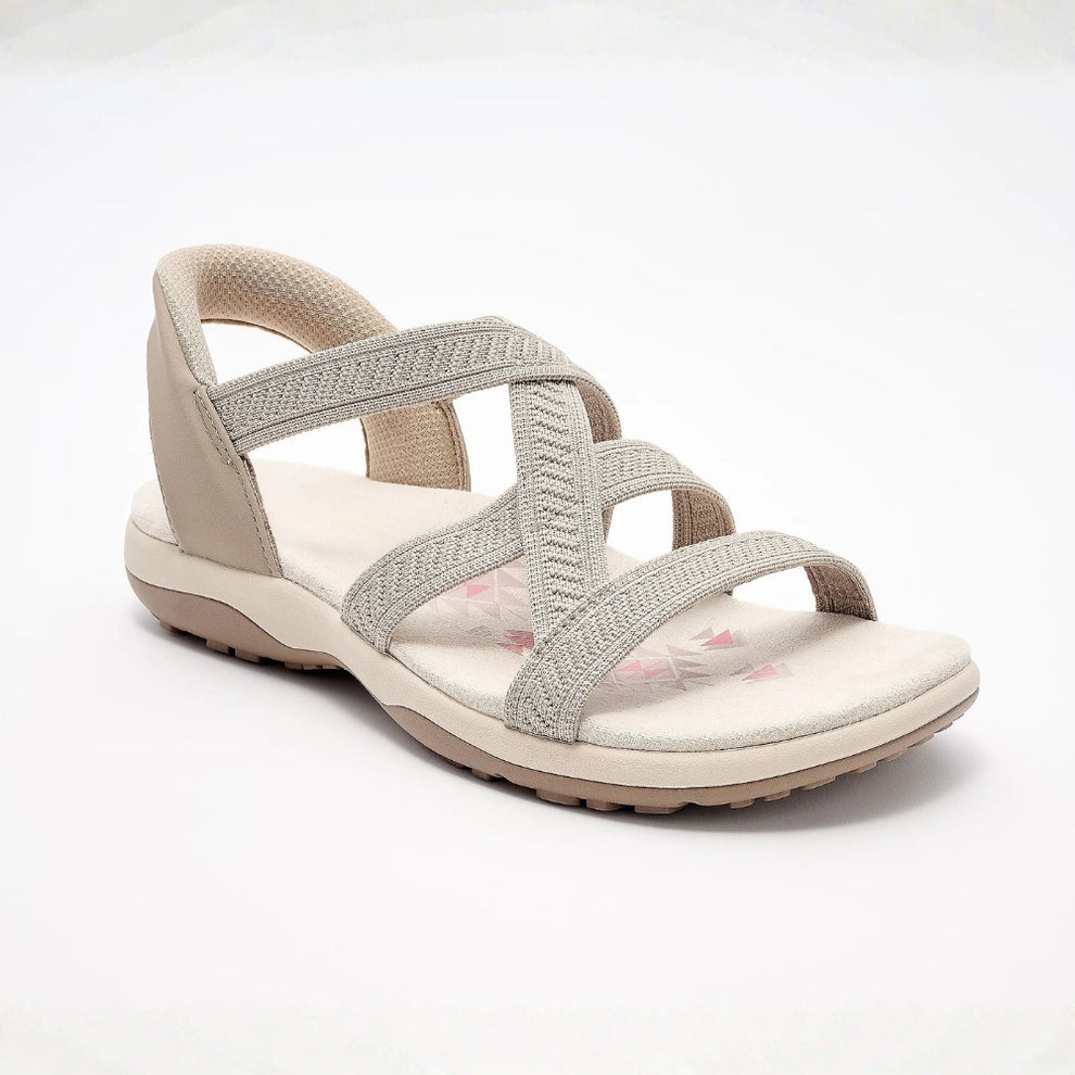 Sandalias de cuña de punto con lentejuelas – Ideales para el verano