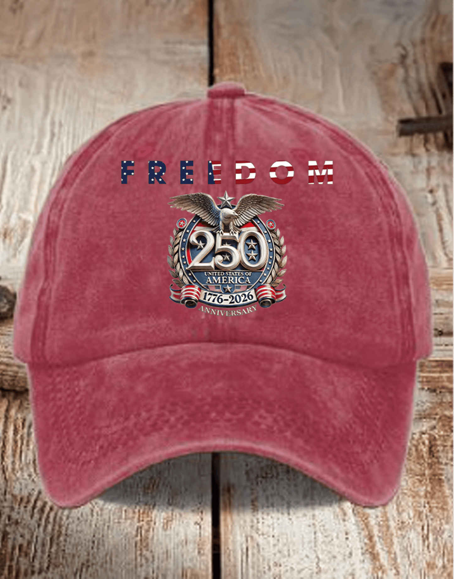 Unisex-Freizeitmütze mit amerikanischem 250-Jahr-Print