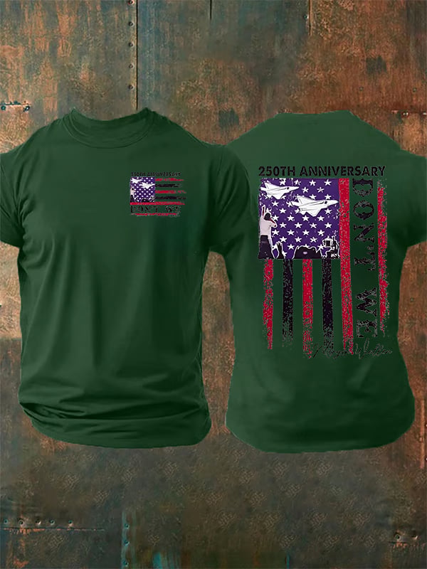 Camiseta estampada para hombre del 250 aniversario
