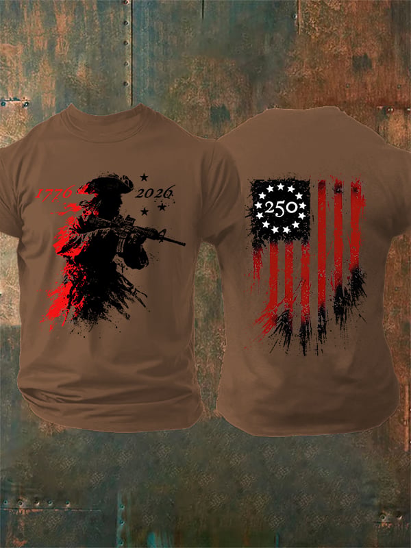 Herren-T-Shirt mit Rundhalsausschnitt und Aufdruck „250 Jahre“
