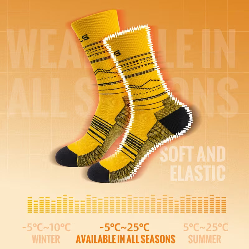 Hohe Wander- und Laufsocken für Damen und Herren, aus verdicktem Frottee, geruchshemmend und atmungsaktiv