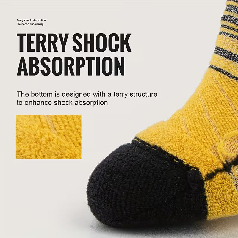 Hohe Wander- und Laufsocken für Damen und Herren, aus verdicktem Frottee, geruchshemmend und atmungsaktiv