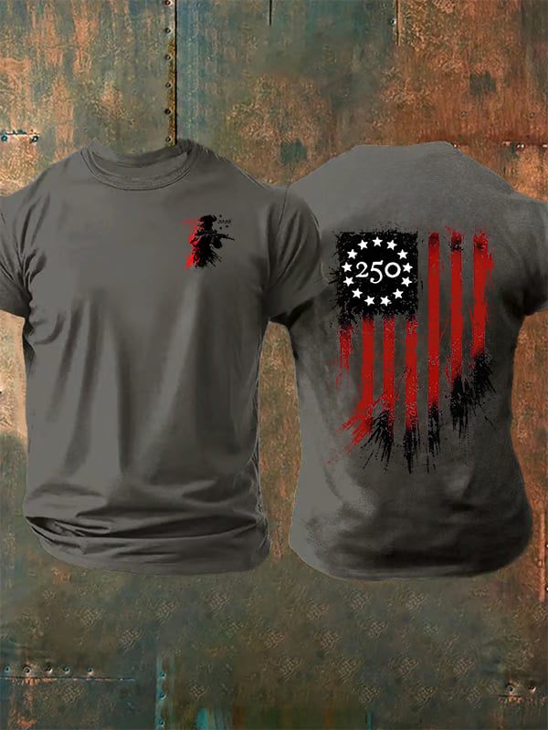 Camiseta estampada de cuello redondo para hombre "250 AÑOS"