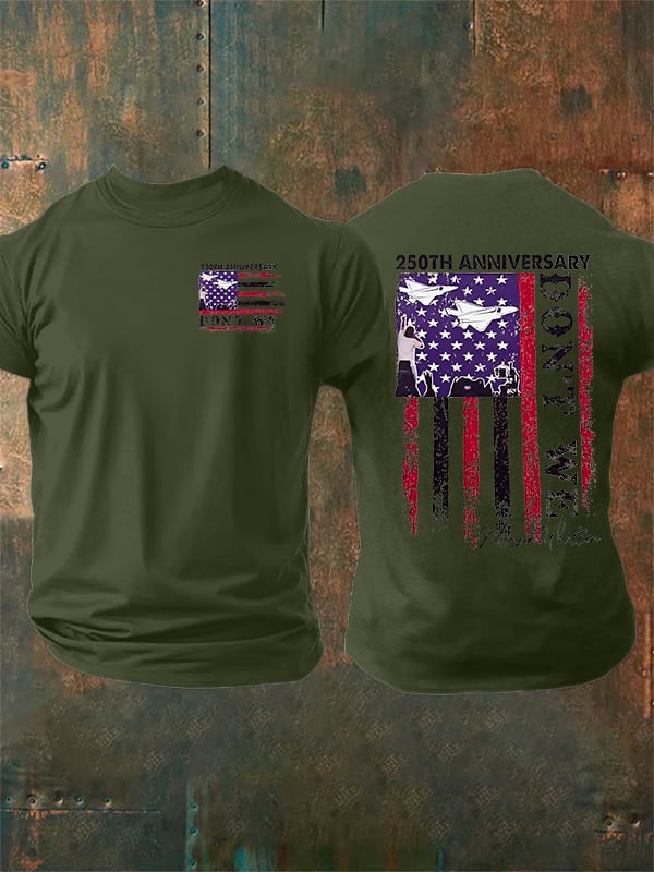 Camiseta estampada para hombre del 250 aniversario
