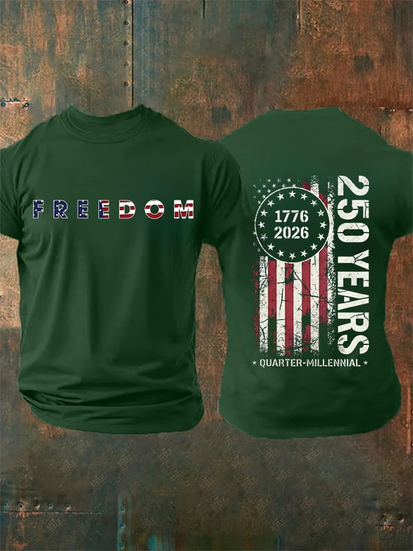 Herren-T-Shirt mit Aufdruck zum 250. Jahrestag der USA