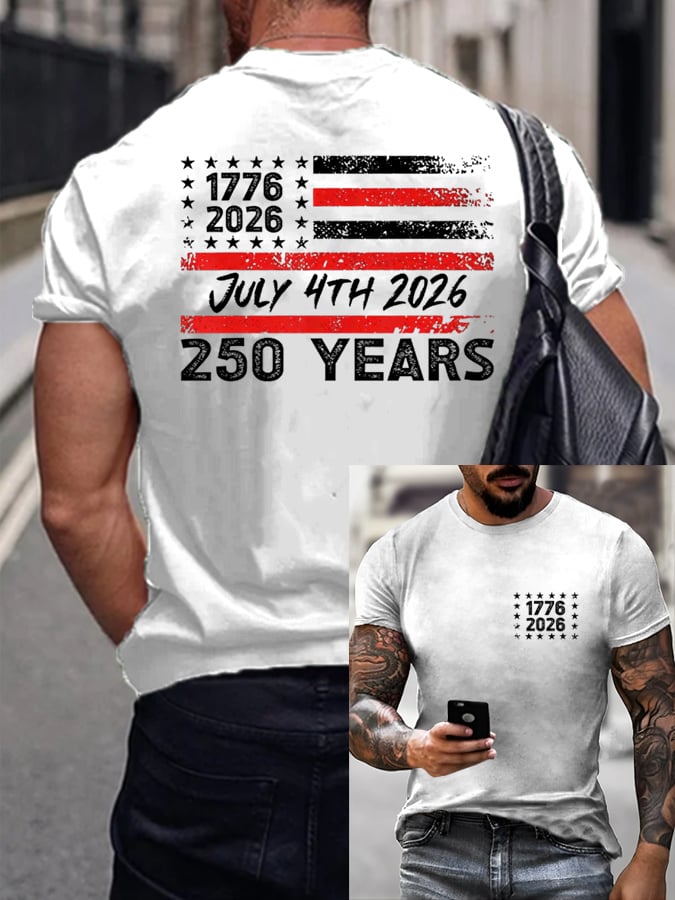 Herren-T-Shirt mit Aufdruck zum 250. Jahrestag der USA