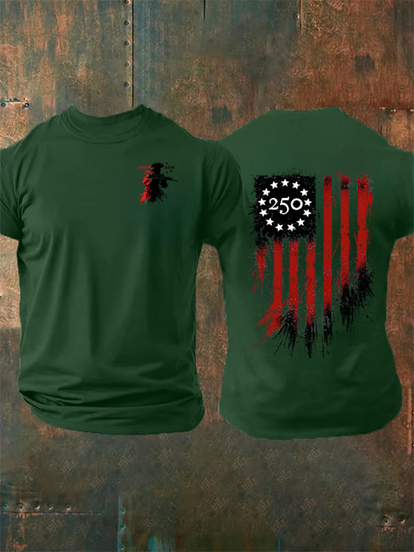 Camiseta estampada de cuello redondo para hombre "250 AÑOS"