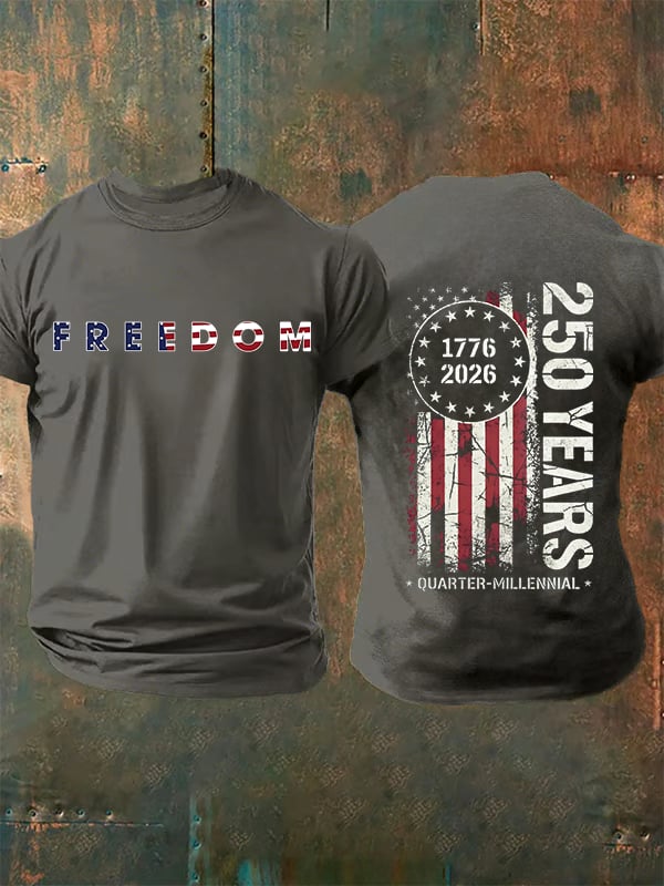 Herren-T-Shirt mit Aufdruck zum 250. Jahrestag der USA