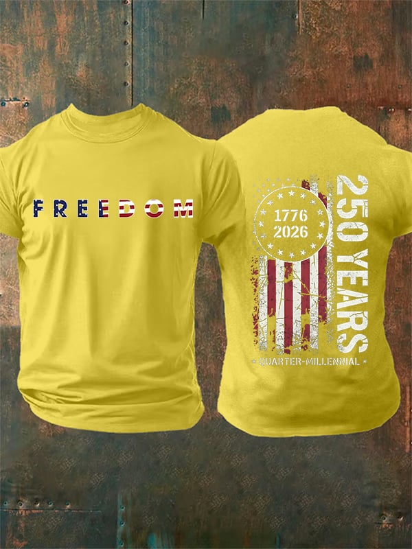 Herren-T-Shirt mit Aufdruck zum 250. Jahrestag der USA
