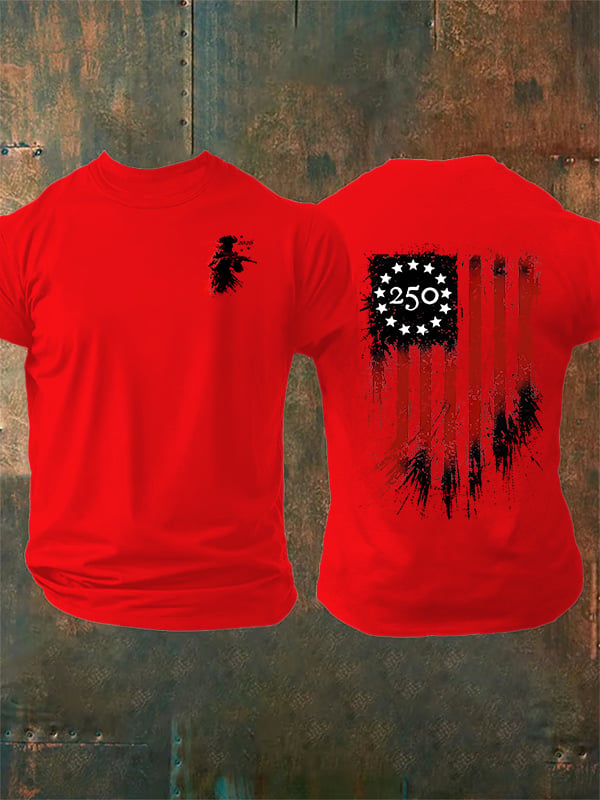 Camiseta estampada de cuello redondo para hombre "250 AÑOS"