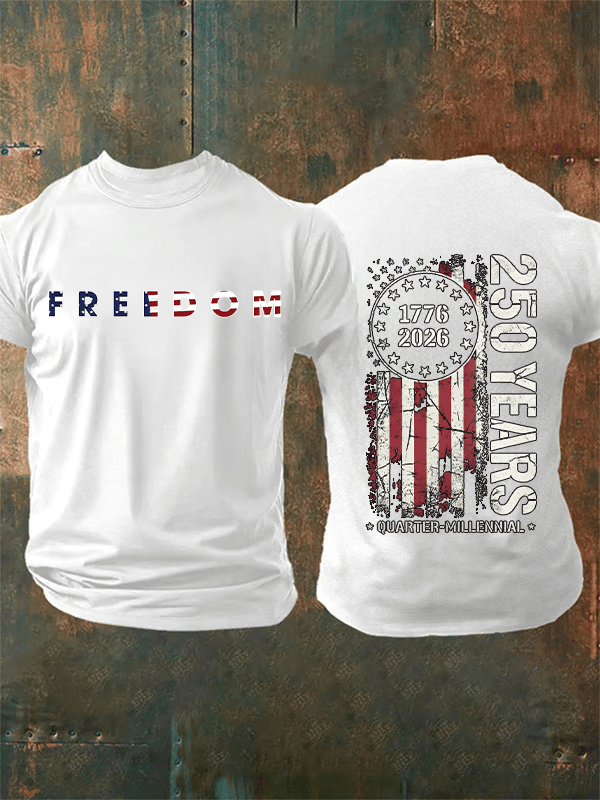 Herren-T-Shirt mit Aufdruck zum 250. Jahrestag der USA