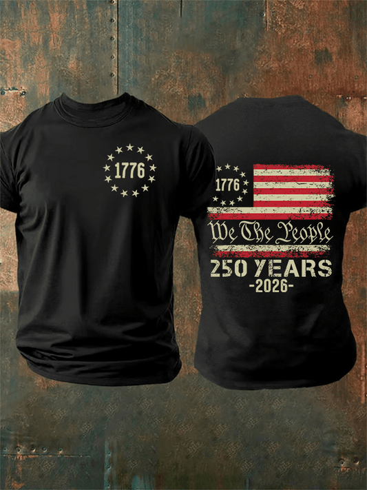 Herren-Freizeit-T-Shirt mit Aufdruck „250 Jahre“