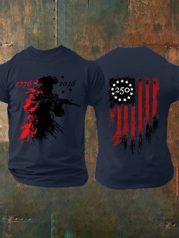 Herren-T-Shirt mit Rundhalsausschnitt und Aufdruck „250 Jahre“