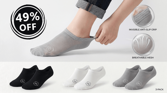 3 Pairs Invisible Grip Socks
