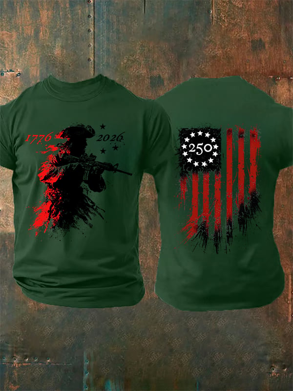 Herren-T-Shirt mit Rundhalsausschnitt und Aufdruck „250 Jahre“