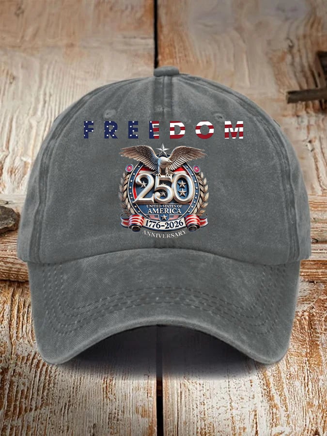 Unisex-Freizeitmütze mit amerikanischem 250-Jahr-Print