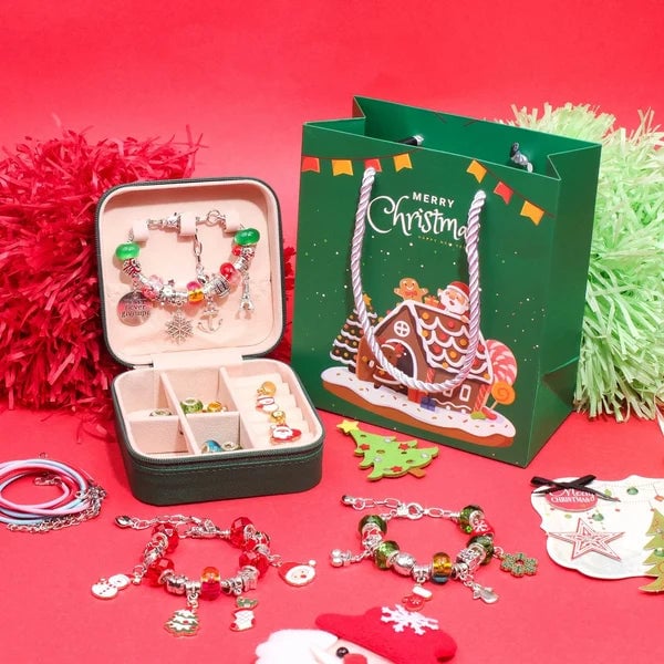 🎉Das beste Weihnachtsgeschenk für Kinder –🎀Wunderschönes DIY-Weihnachtsarmband-Set