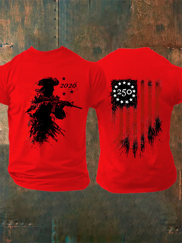Herren-T-Shirt mit Rundhalsausschnitt und Aufdruck „250 Jahre“