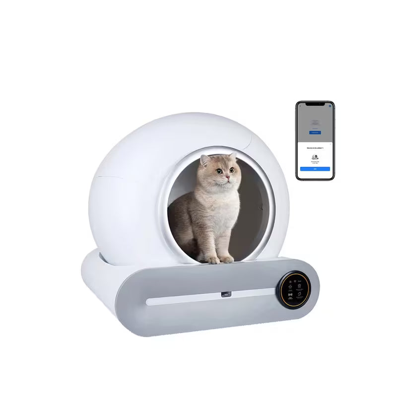 Automatische, intelligente Katzentoilette mit Selbstreinigung, vollständig geschlossen, inklusive Katzenstreuschale
