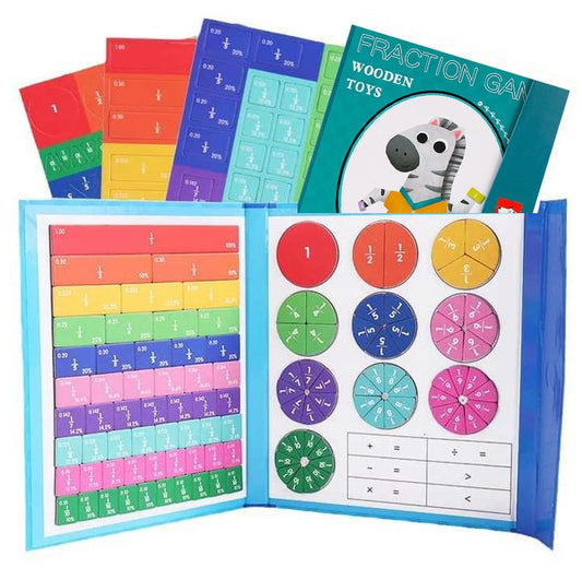 🔥Last Day Promotion 49% Off - Montessori Magnetic Book Fraction Puzzle For Children